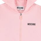 بدلة رياضية للأطفال بشعار دب تيدي باللون الوردي للبنات, 3, hi-res