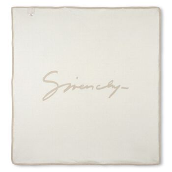 Beige & Ivory Logo Baby Blanket