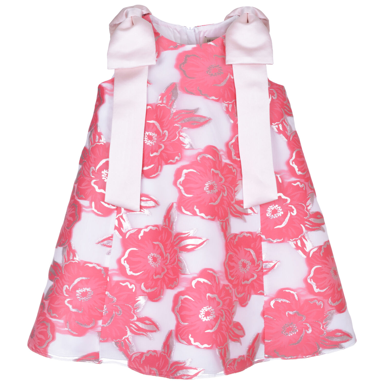 Girls Pink Trapeze Dress Set, 1, hi-res