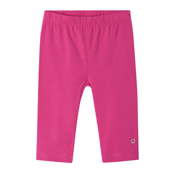 Girls Pink Logo Leggings