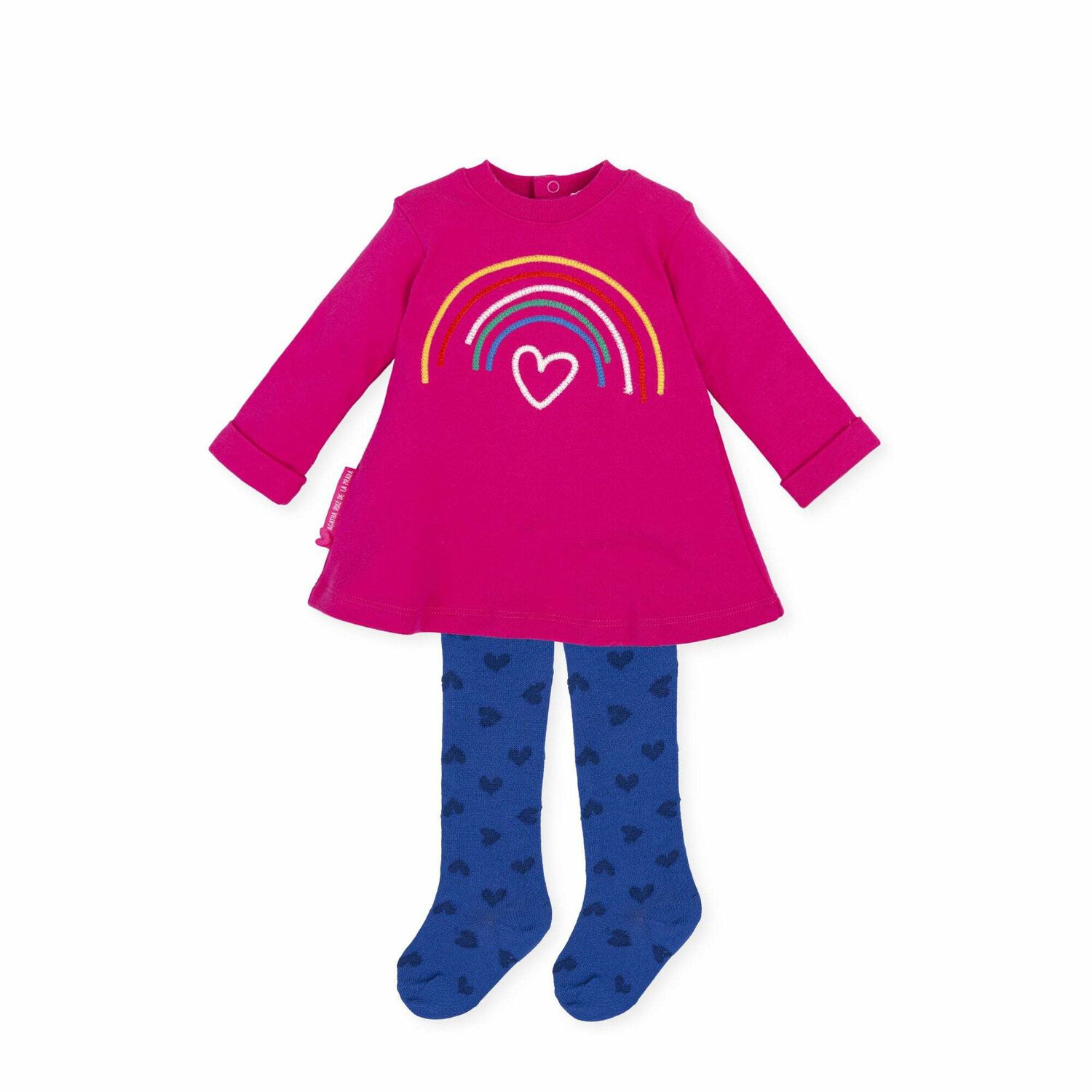 Girls Pink Rainbow Dress, 1, hi-res image number null