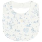 Ivory & Blue Teddy Bear Baby Bib, 3, hi-res