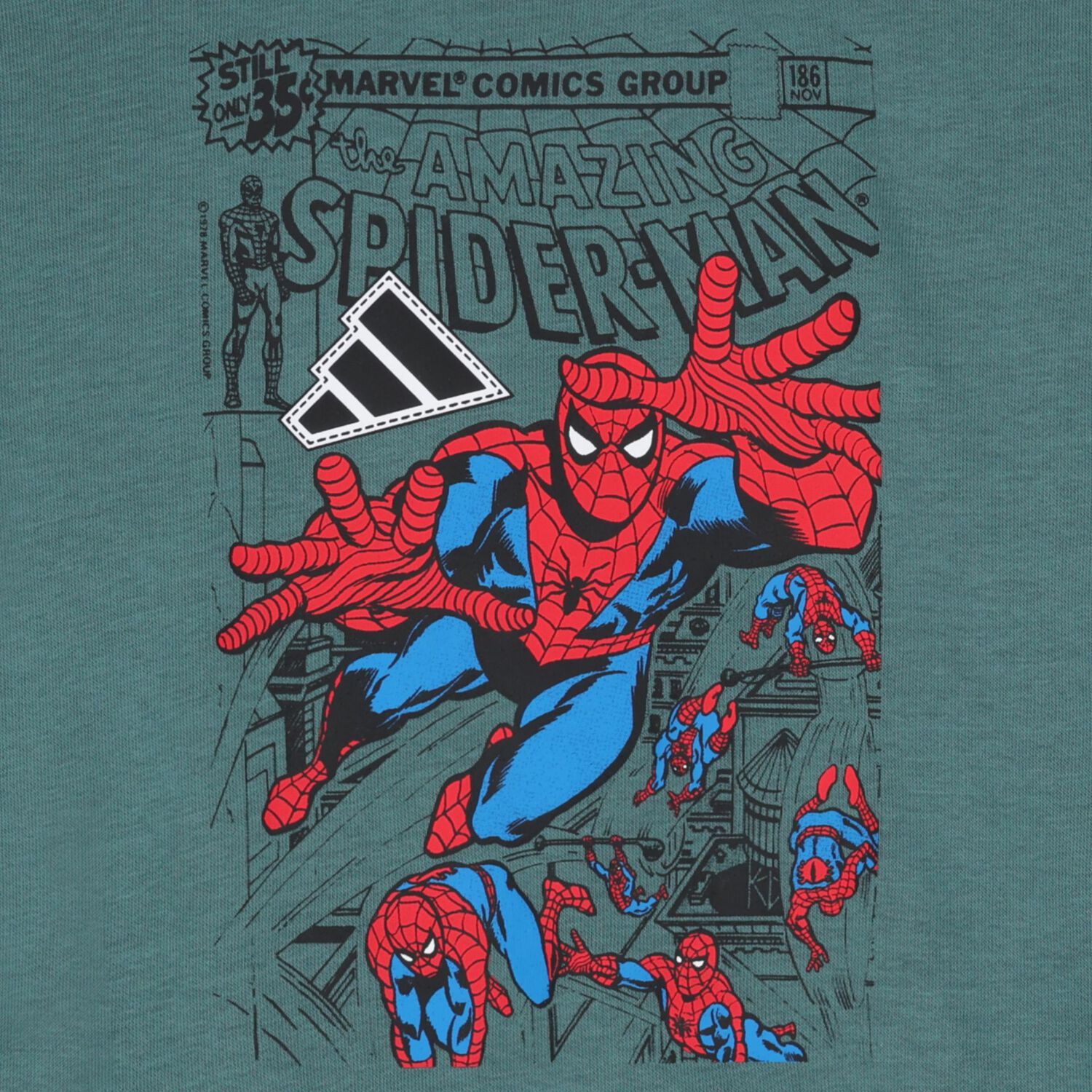 بدلة رياضية بشعار مارفل باللون الأخضر والأسود للأولاد, 1, hi-res