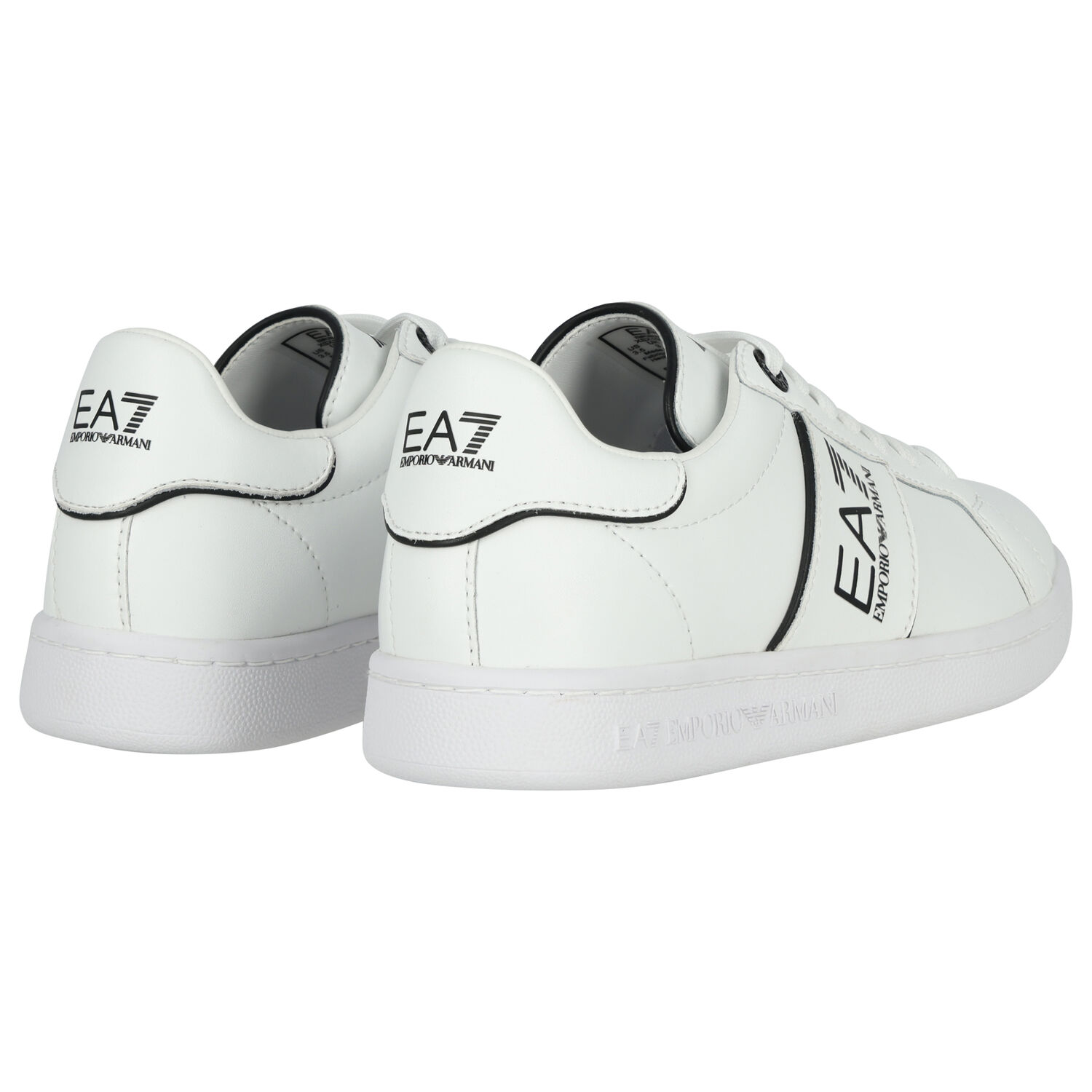 White Logo Trainers, 1, hi-res