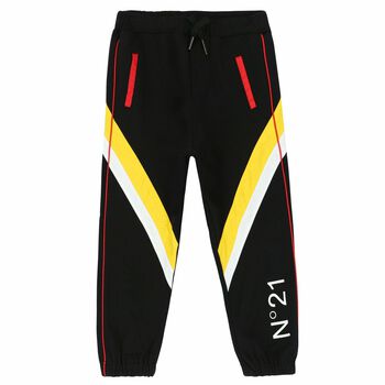 Boys Black Logo Joggers