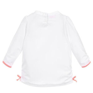 Baby Girls White Wild Strawberry Rash Vest UPF 50+