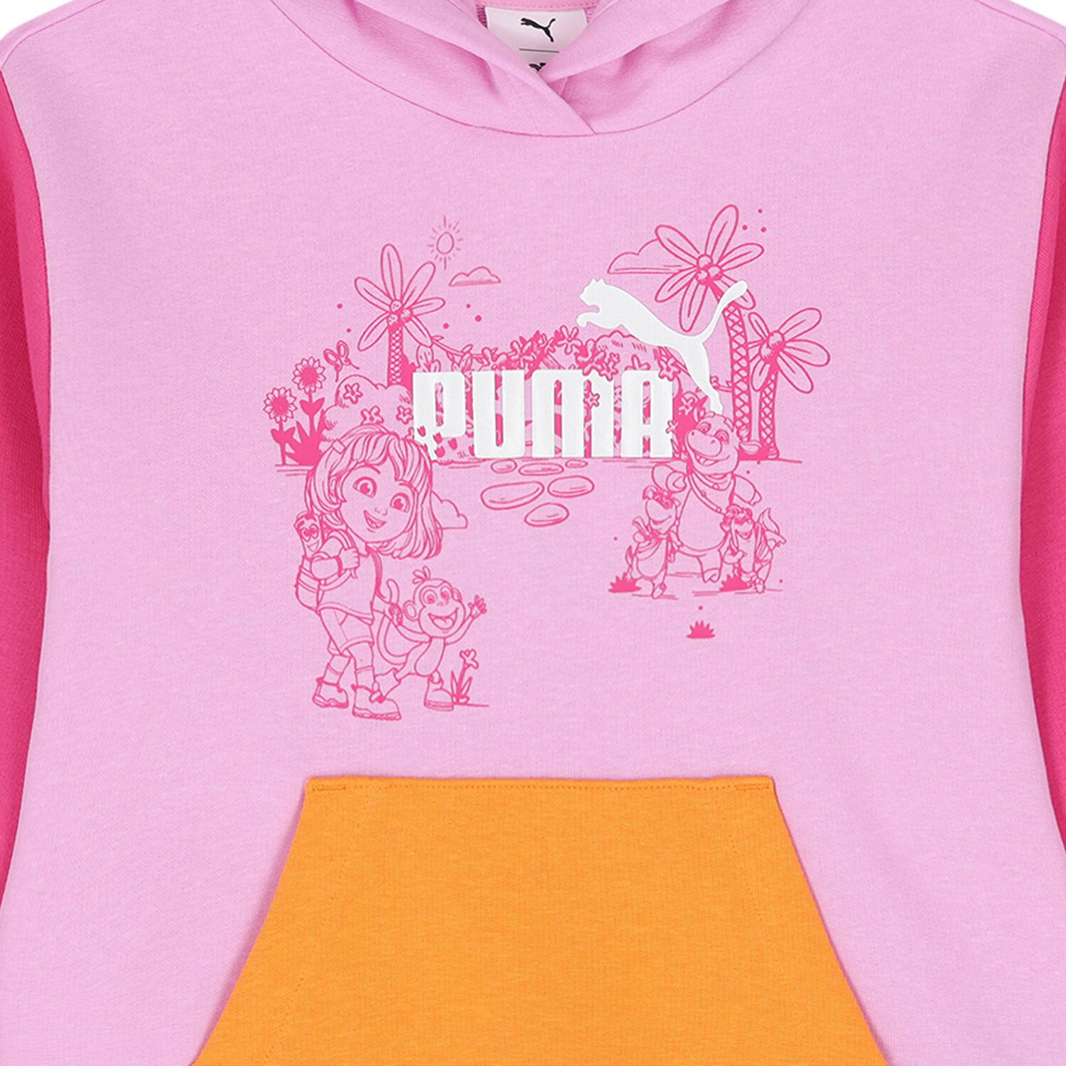 Girls Pink Dora The Explorer Hooded Top, 1, hi-res