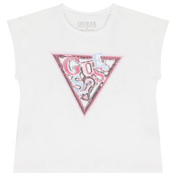 Girls White Logo T-Shirt