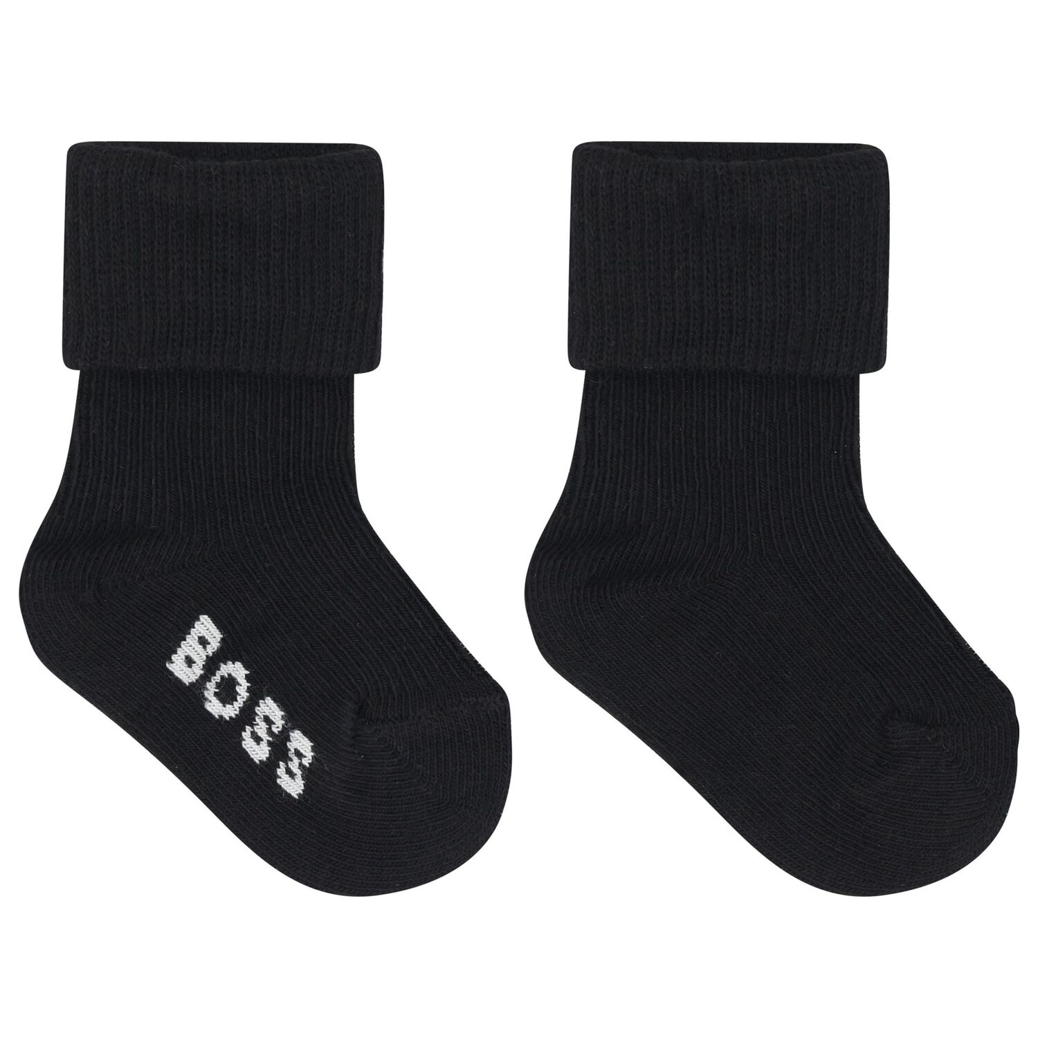 Baby Boys Beige & Black Logo Socks ( 3-Pack ) , 1, hi-res