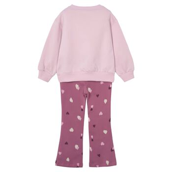 Girls Pink Teddy Bear Leggings Set