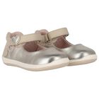 Younger Girls Gold Logo Shoes, 1, hi-res