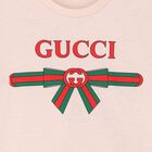 تي شيرت وردي بشعار للبنات, 1, hi-res