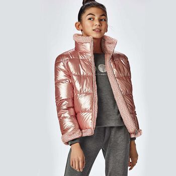 Girls Pink Reversible Jacket