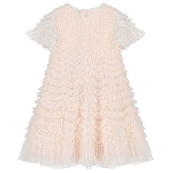 Girls Pink Ruffle Tulle Dress