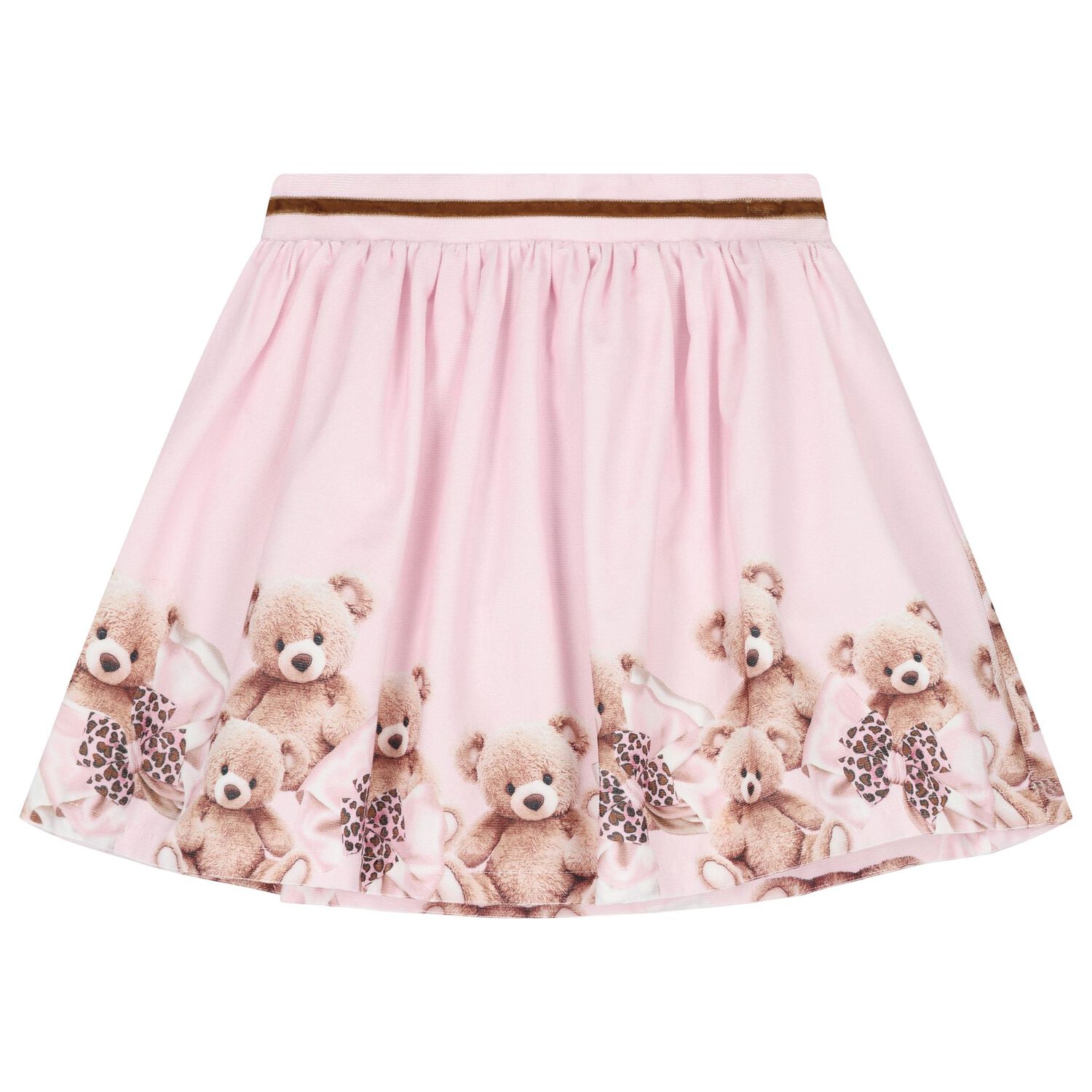 Girls White & Pink Teddy Bear Skirt Set, 1, hi-res image number null