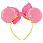 Girls Pink Bow Sequins Headband, 1, hi-res