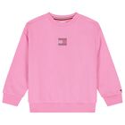 Girls Pink Embellished Logo Sweatshirt, 1, hi-res