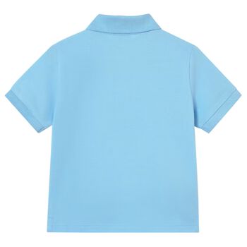 Younger Boys Blue Logo Polo Shirt