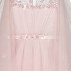 Girls Pink Layered Tulle Floral Dress, 1, hi-res