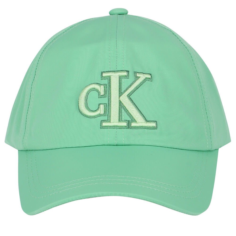 Calvin Klein Light Blue Wash Jean Embroidered CK Monogram Logo Cap Denim  Dad Hat