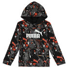 Boys Black Logo Hooded Top, 1, hi-res