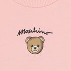Younger Girls Pink Teddy Bear Logo Dress , 1, hi-res