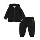Younger Boys Mini Me Black Logo Tracksuit, 1, hi-res