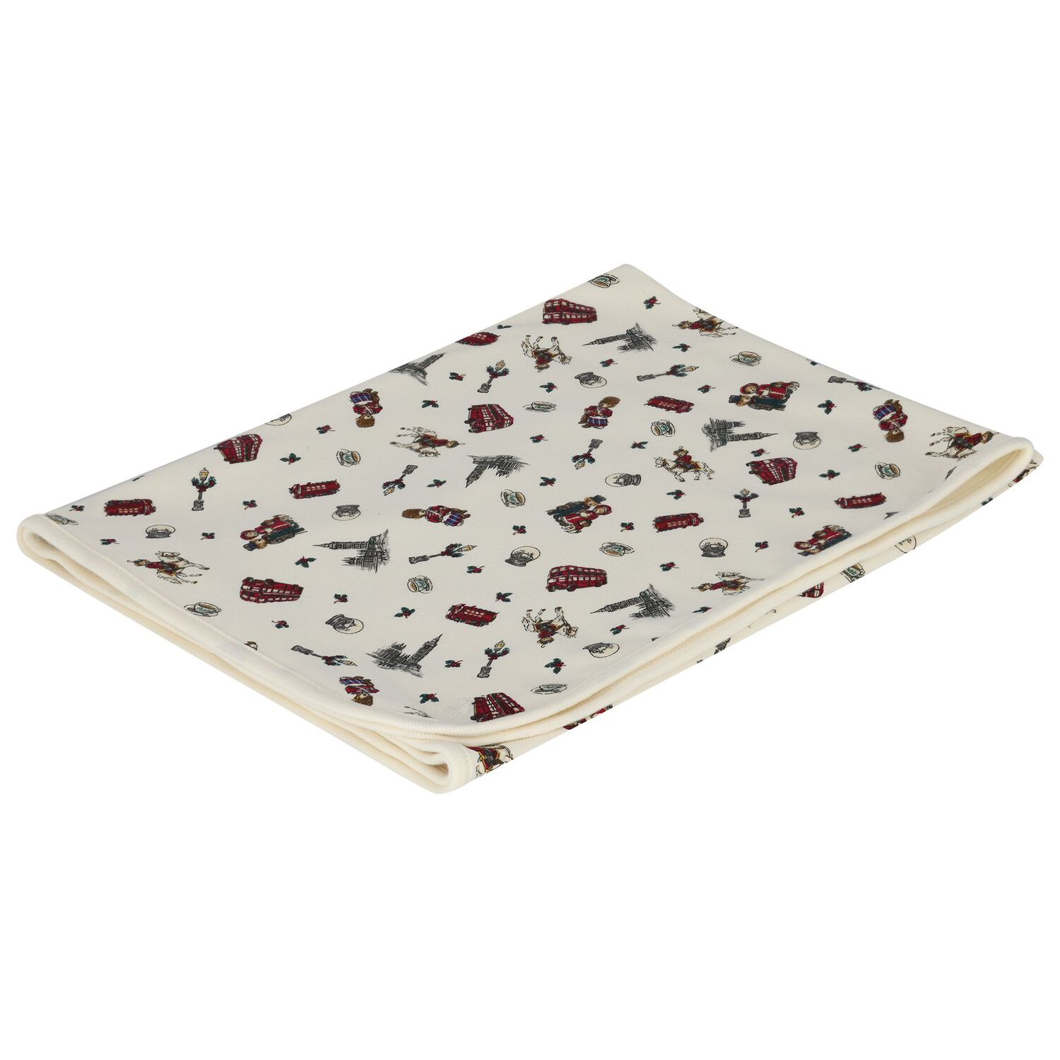 Ivory Polo Bear & London Icon Baby Blanket, 1, hi-res