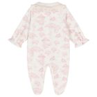 Baby Girls Ivory & Pink Toile de Jouy Babygrow, 1, hi-res