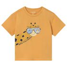 Younger Boys Yellow Giraffe T-Shirt, 1, hi-res