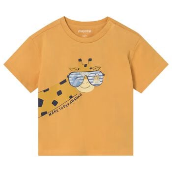 Younger Boys Yellow Giraffe T-Shirt