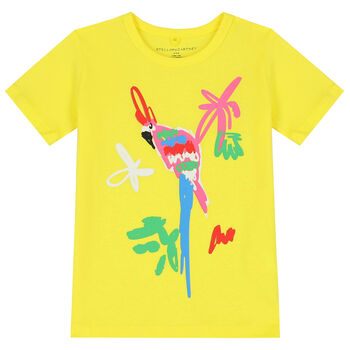 Girls Yellow Bird T-Shirt