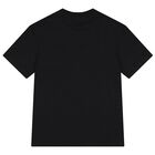 Girls Black & Pink Logo T-Shirt, 6, hi-res
