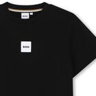 Boys Black Logo T-Shirt, 1, hi-res