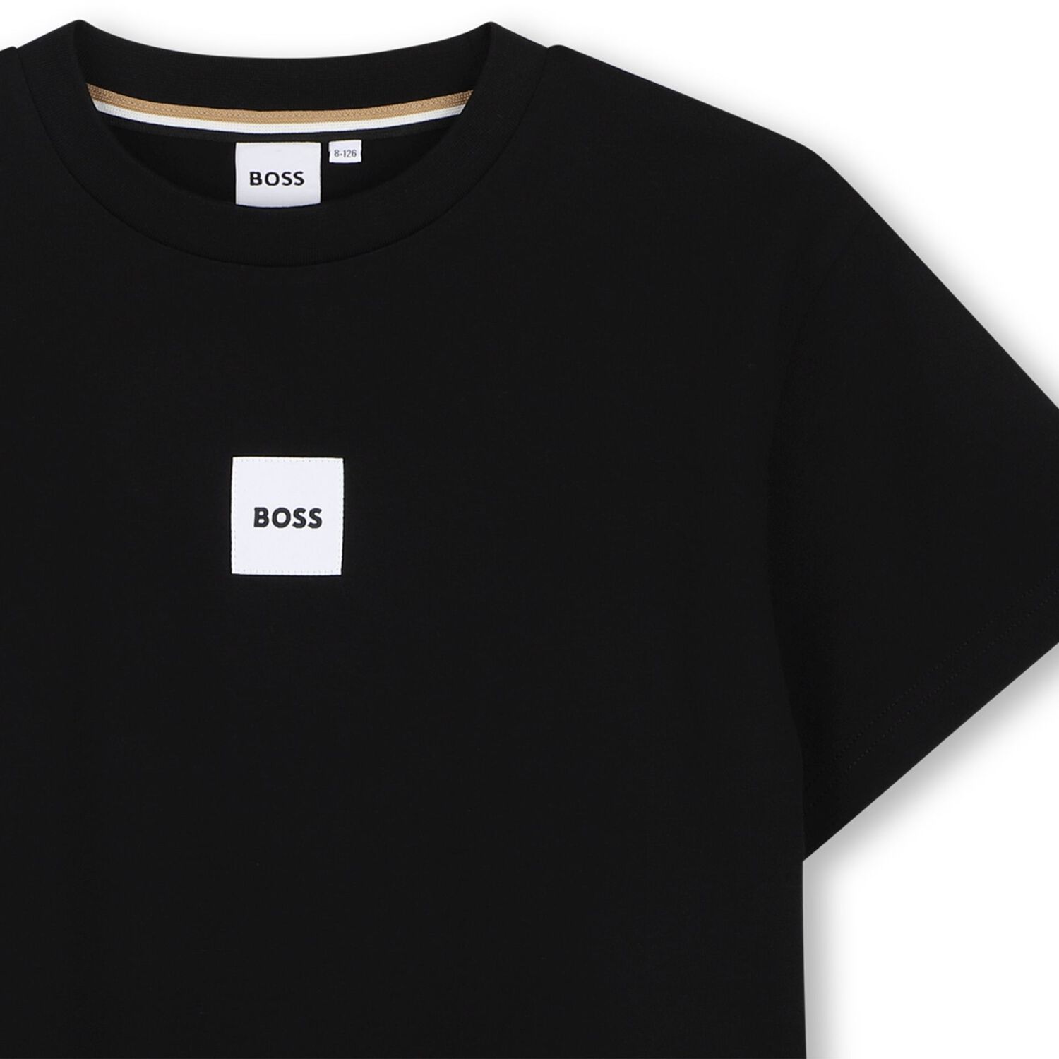 Boys Black Logo T-Shirt, 1, hi-res