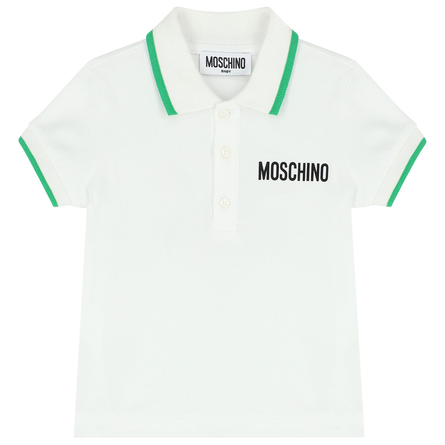 تيشيرت أولاد بولو بالشعار باللون الأبيض, 1, hi-res