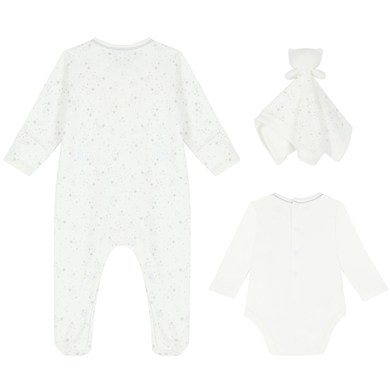 White Babygrow, Bodysuit & Toy Gift Set, 1, hi-res image number null