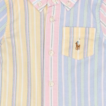 Baby Girls Multi-Coloured Striped Romper