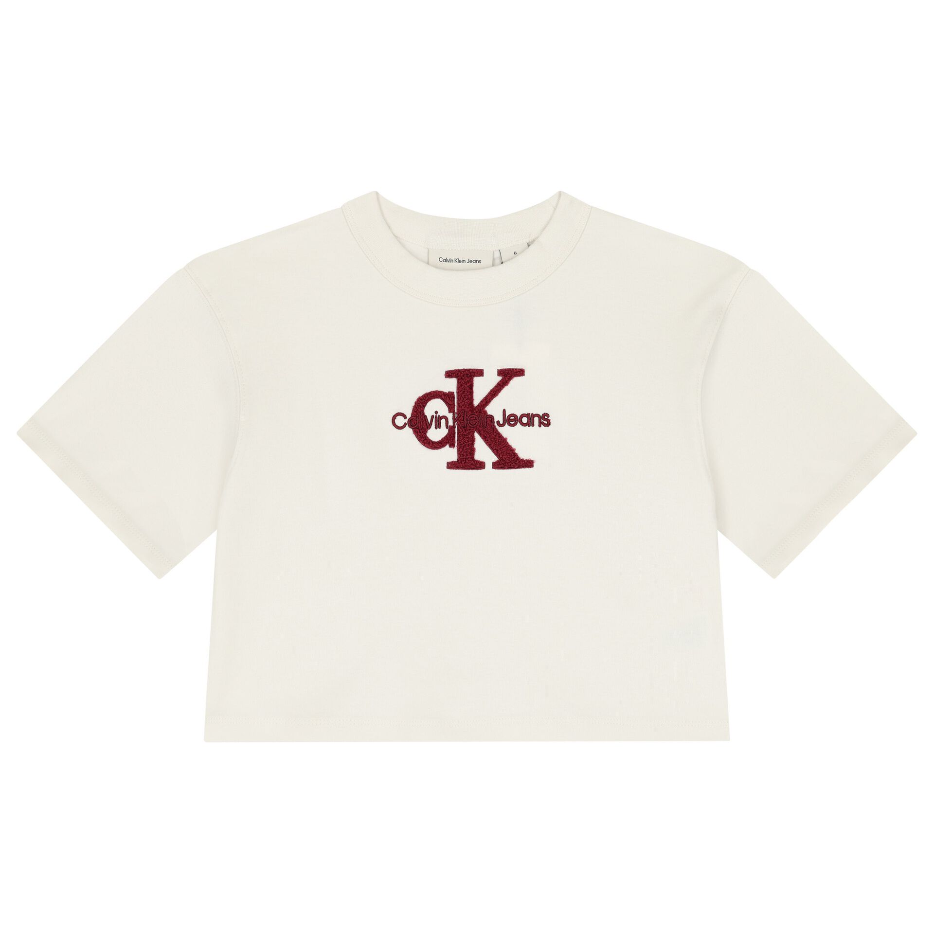 Calvin Klein Girls Ivory Logo T-Shirt | Junior Couture