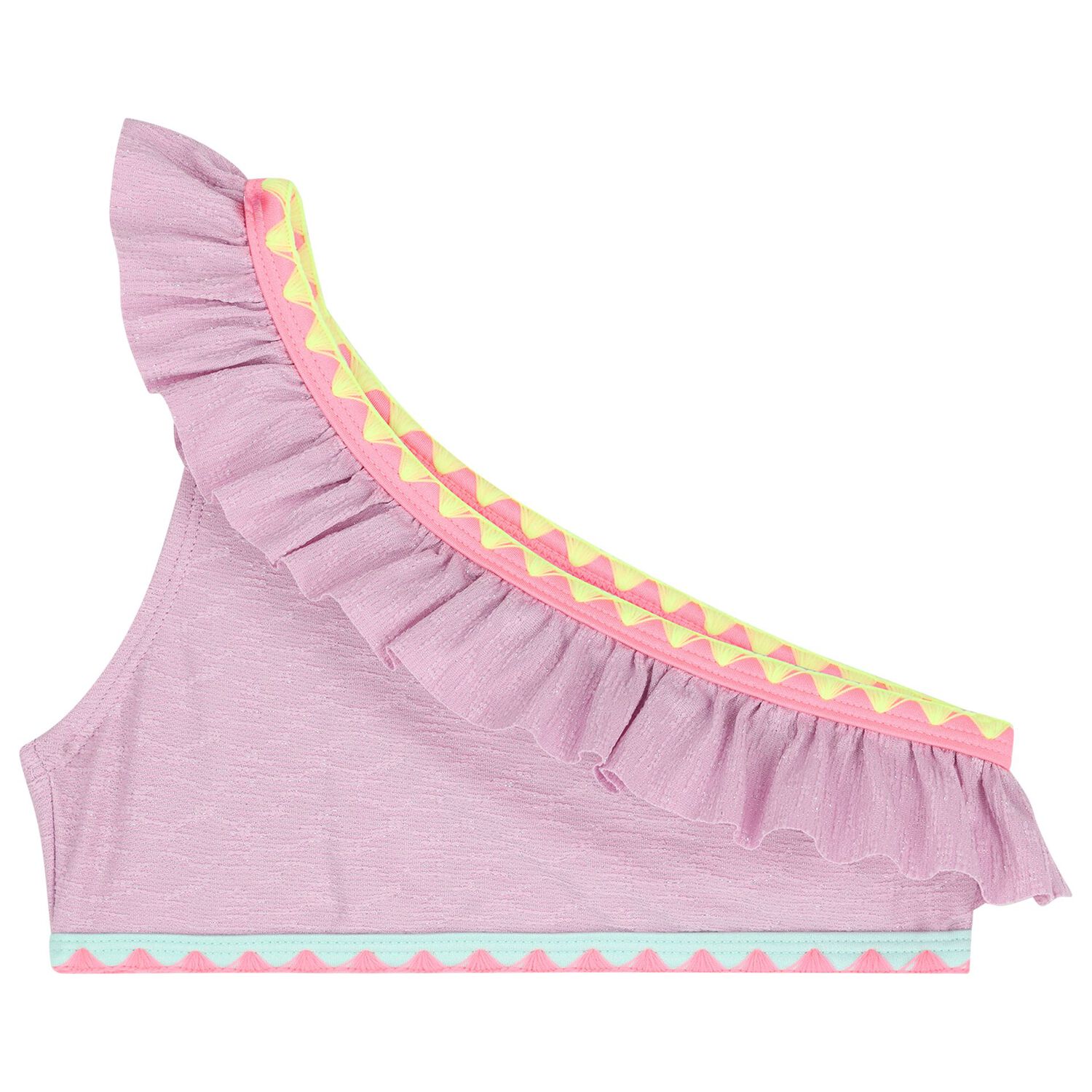 Girls Lilac Ruffled Bikini , 1, hi-res