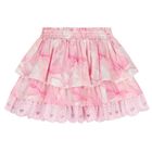 Girls Pink & White Broderie Anglaise Skirt Set, 1, hi-res