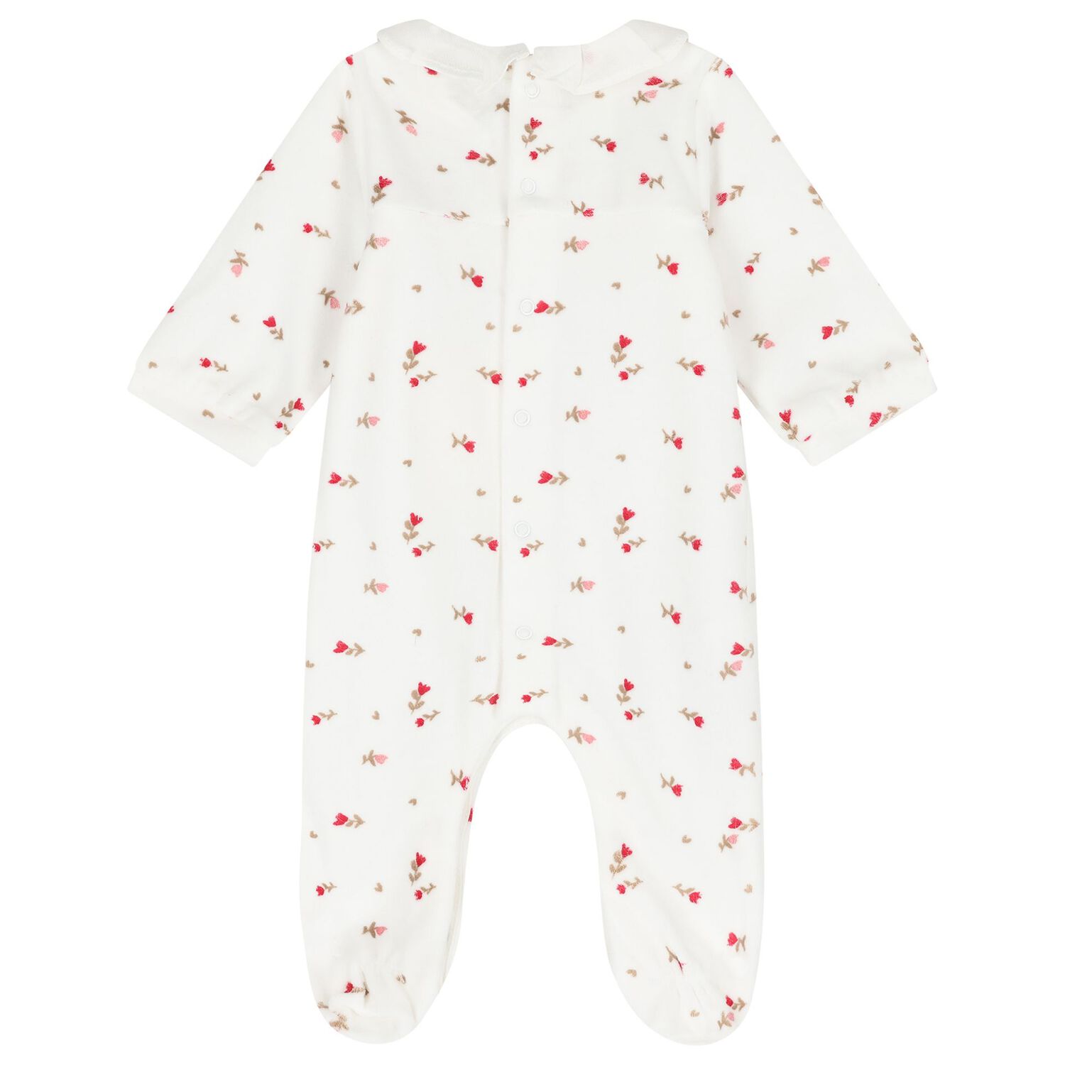 Baby Girls White & Red Babygrows ( 2-Pack ), 3, hi-res