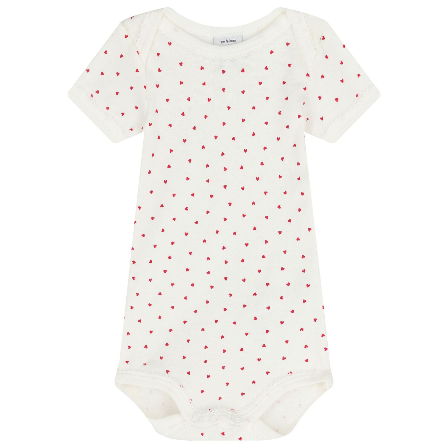 Baby Girls Ivory Hearts Bodysuit ( 3-Pack ), 1, hi-res