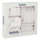 Girls White & Pink Stars Baby Gift Set, 3, hi-res