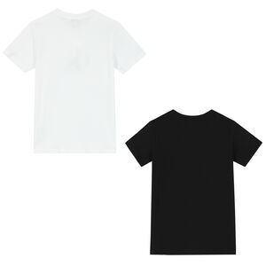 Boys Black & White Logo T-Shirt (2-Pack)