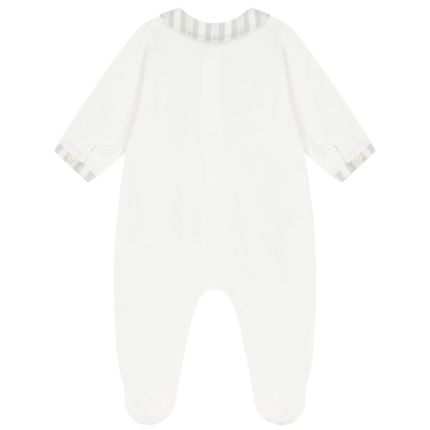 Ivory & Grey Logo Babygrow, 2, hi-res image number null