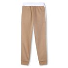 Boys Beige Logo Joggers, 3, hi-res