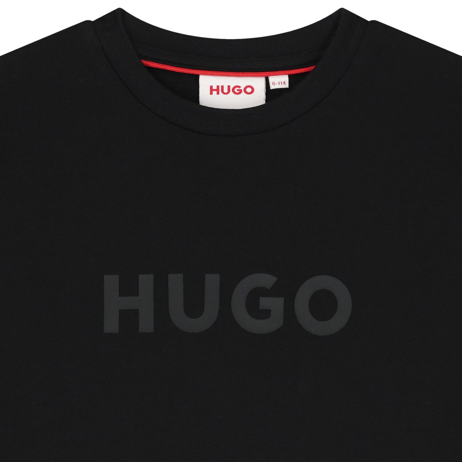 Boys Black Logo T-Shirt, 1, hi-res