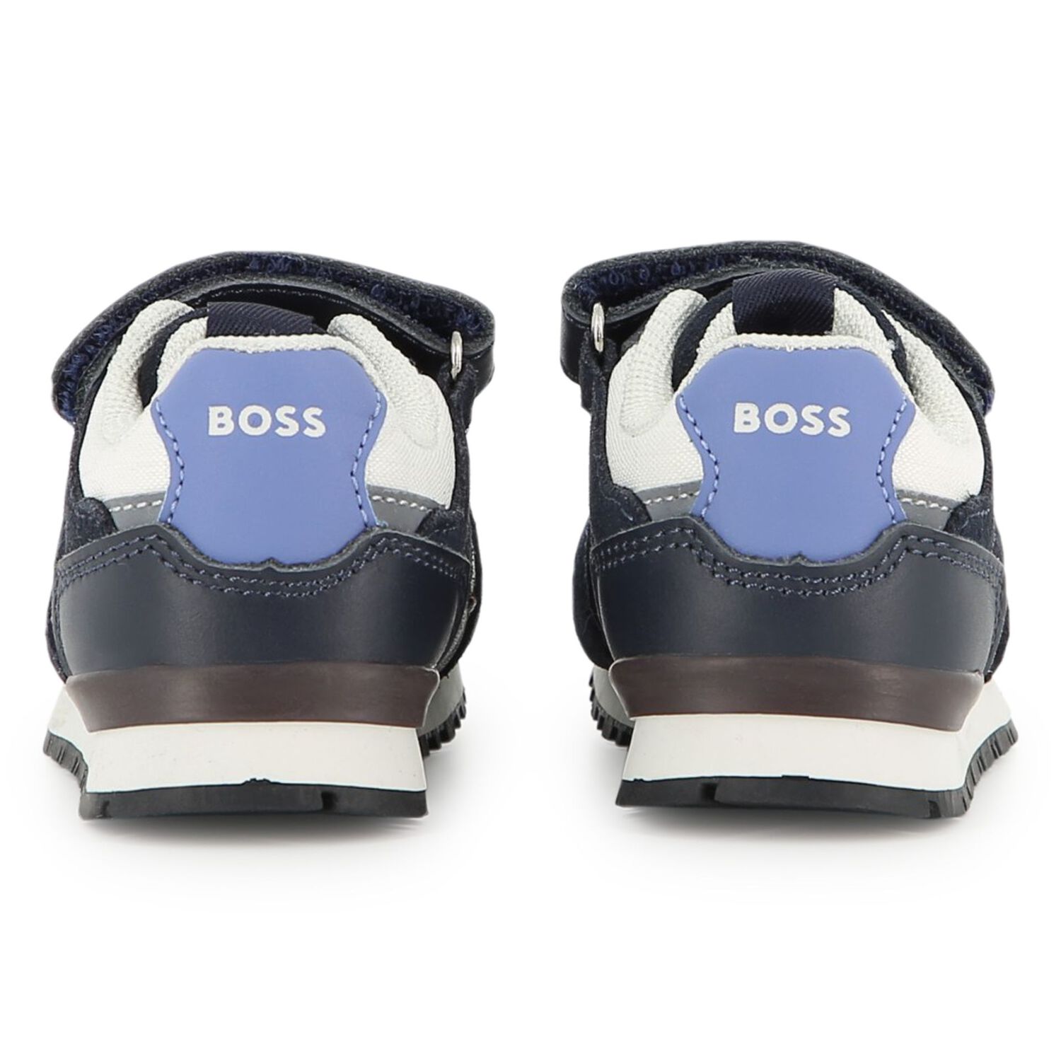 Boys Mini Me Black Logo Trainers, 1, hi-res