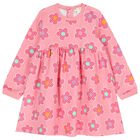 Girls Pink Floral Dress Set, 1, hi-res